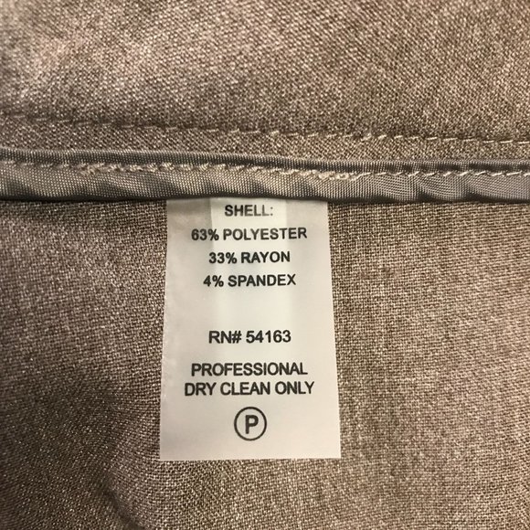 Calvin Klein Mid Rise Modern Fit Straight Leg Pants in Heather Taupe - Picture 7 of 7